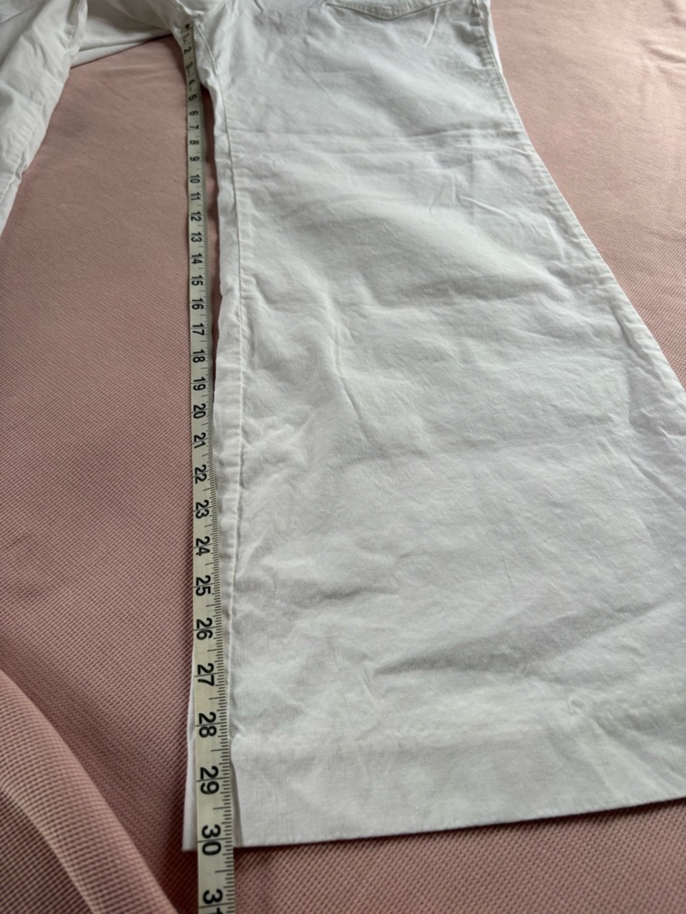 Anthropologie Maeve Naomi Ponte Wide-Leg Flare Pants white Trousers 16 - Picture 10 of 10